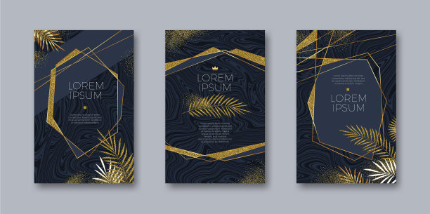 金光闪闪的旗帜和棕榈枝图片下载