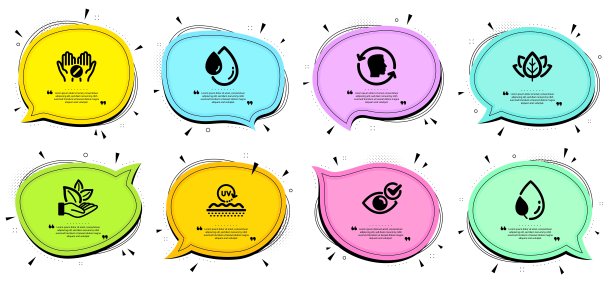 油滴，检查眼睛和有机测试图标设置。面部识别，医疗平板和有机产品标志。向量图片下载