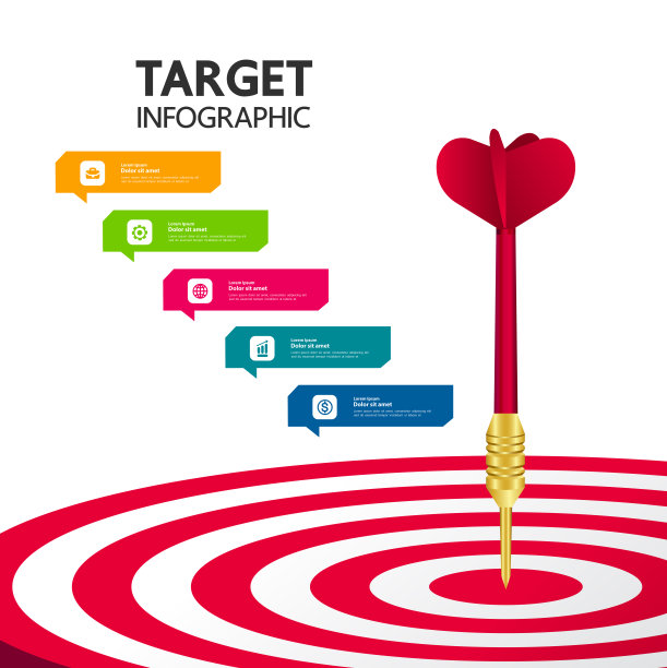 业务和成功目标聚焦矢量插图。图片下载