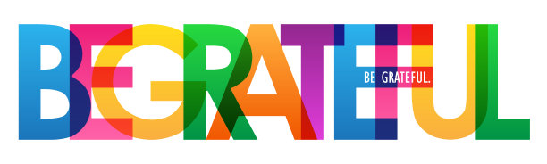 感激彩色印刷横幅图片下载