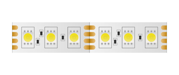 LED条隔离在白色背景。领导的特写。图片下载