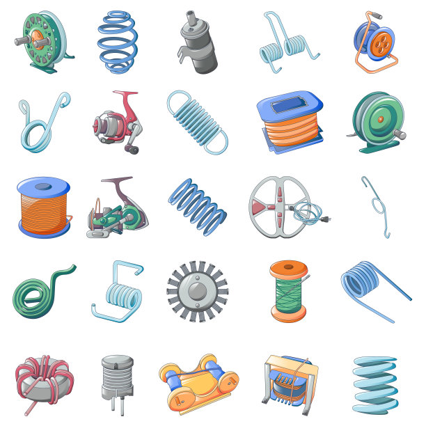 线圈图标设置，卡通风格图片下载