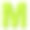 字母M，绿叶夏矢字母。图片下载