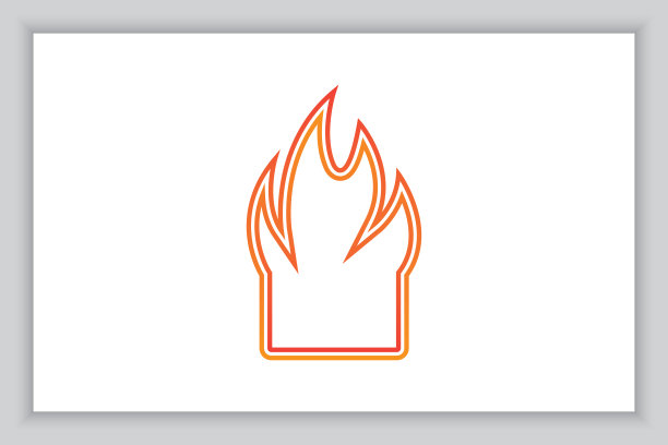 火焰图标和符号矢量插图图片下载