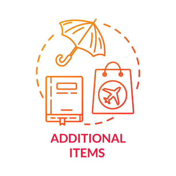 附加允许项目概念图标。随身携带和手提行李机场管制理念的细线插图。允许的物品。矢量隔离轮廓RGB彩色绘图图片下载