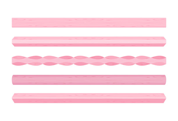 木垂直板条不同的粉色柔和的颜色孤立在白色的背景，木板条杆粉色柔和的颜色，板条木垂直，木板条柱，套木板条木板，木材木粉图片下载