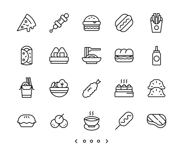 食物线图标设置图片下载