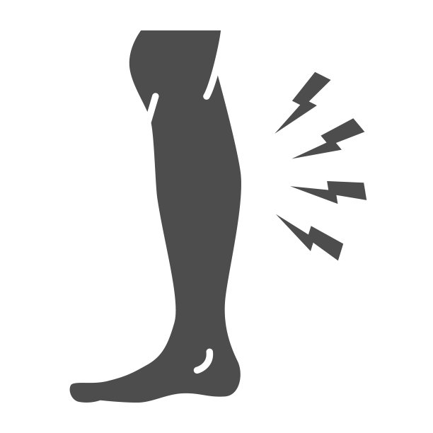 Shin hurts solid icon, Body pain concept, Shin pain sign on white background, leg injured in Shin area icon in glyph style for mobile concept and web design。矢量图形。图片下载