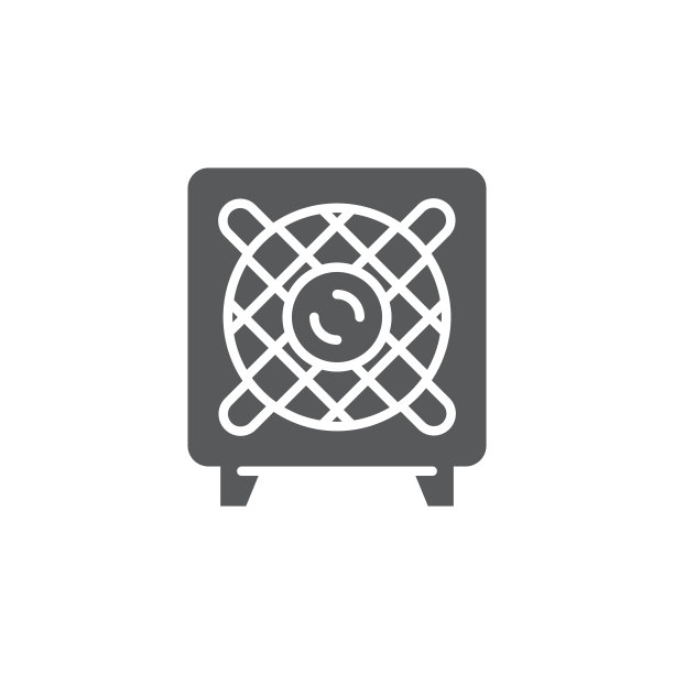 白色背景上的便携式音乐扬声器矢量图标符号图片下载