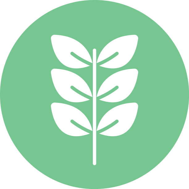 孤立的自然叶片剪影块状风格图片下载