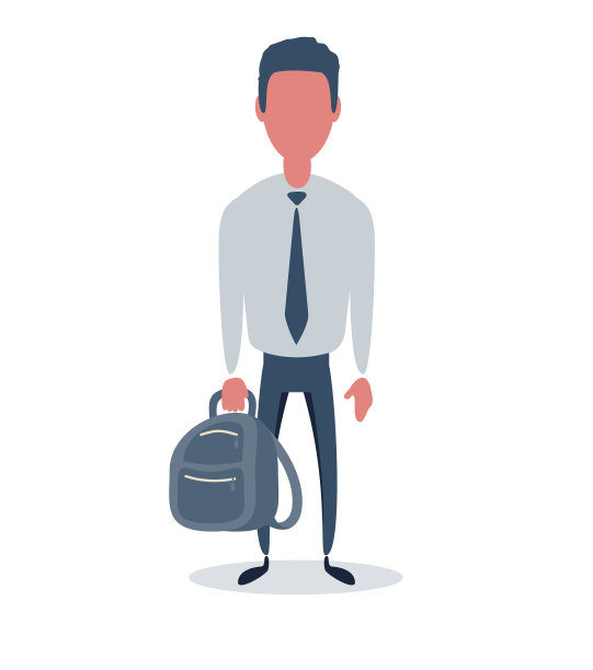 新潮的商人或职员男性角色图片下载