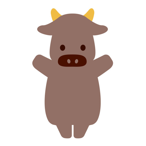 矢量插图的牛，牛。中国和日本的2021年新年图片。图片下载