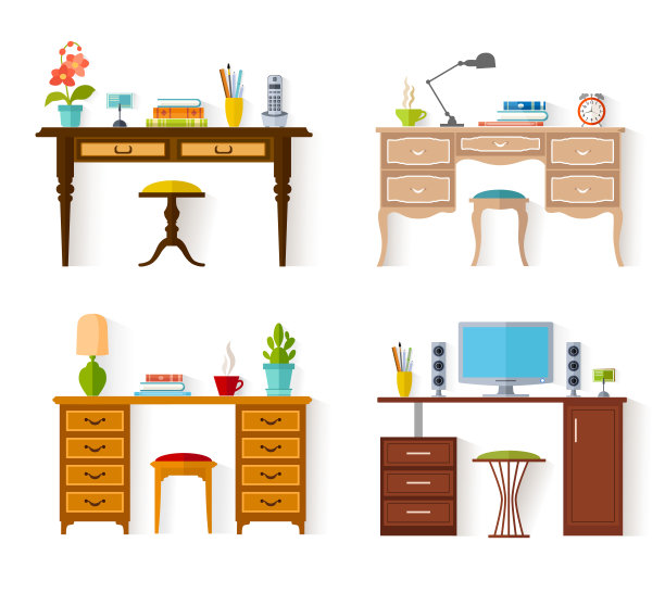 向量桌面集。图片下载