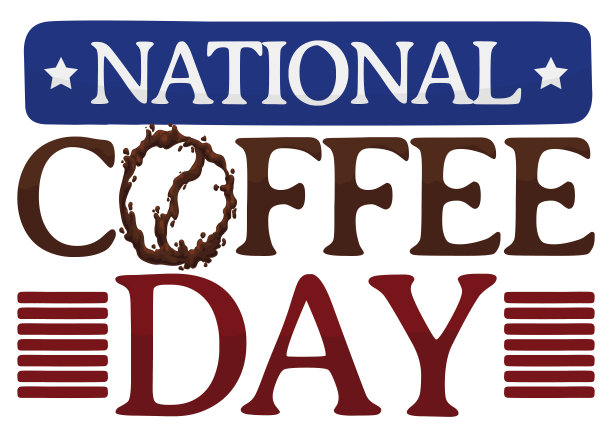 在美国推广国家咖啡日的爱国日历图片下载