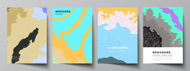 矢量布局A4封面模型设计模板的宣传册，传单布局，封面设计，书籍设计，宣传册封面。日本模式模板。亚洲风格的景观背景装饰。图片下载