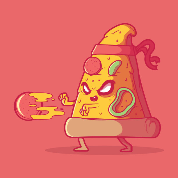 比萨字符矢量插图。图片下载