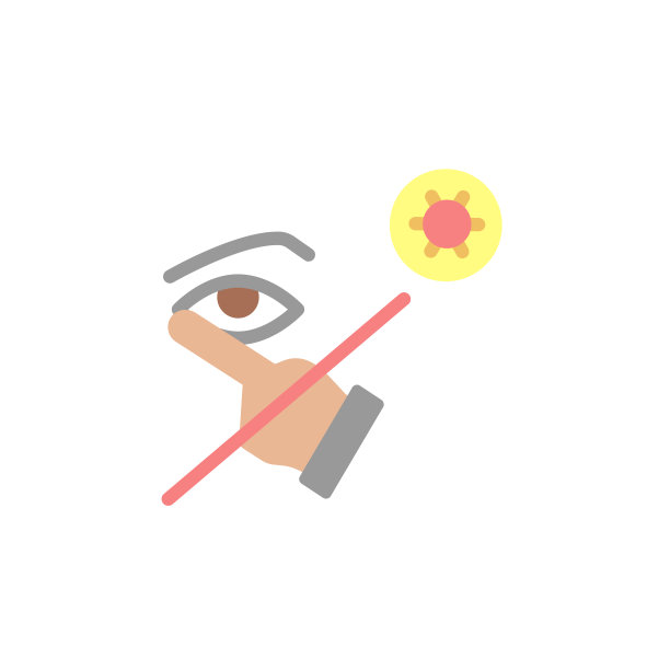 没有接触眼睛，冠状病毒图标。简单的颜色矢量元素的病毒流行图标的用户界面和用户体验，网站或移动应用程序图片下载