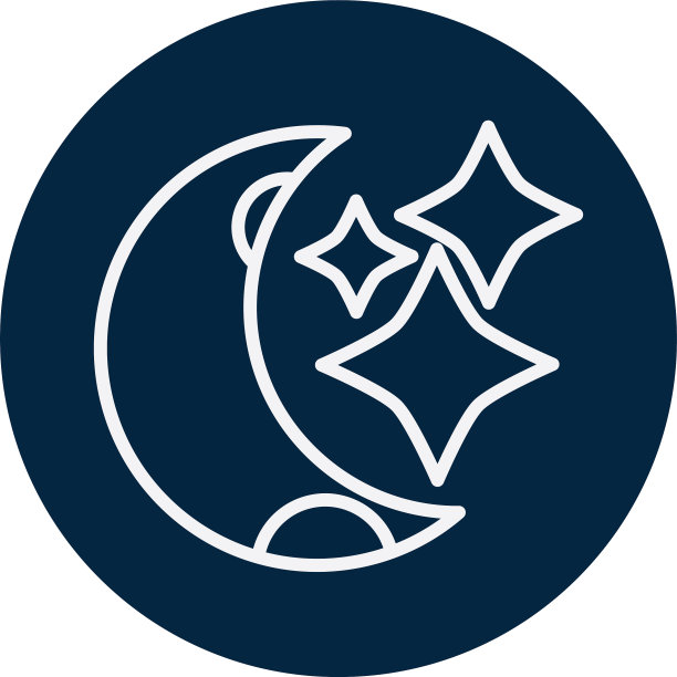 孤立的月亮和星星线块风格图标图片下载