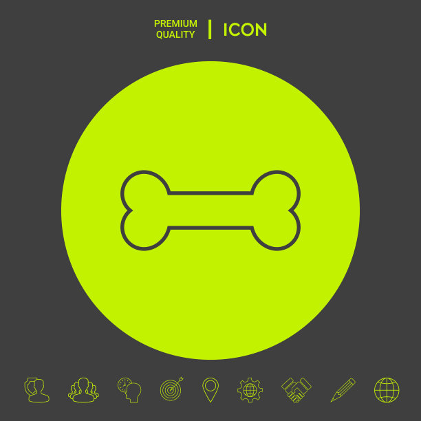 骨线图标图形元素为您的设计图片下载