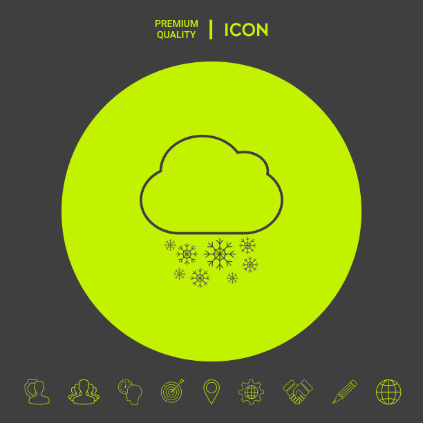 云雪线图标图形元素图片下载