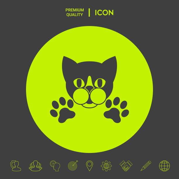 剪猫用爪子-标志符号保护标志图片下载