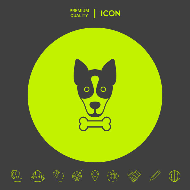 狗与骨标志标志保护标志图标图片下载