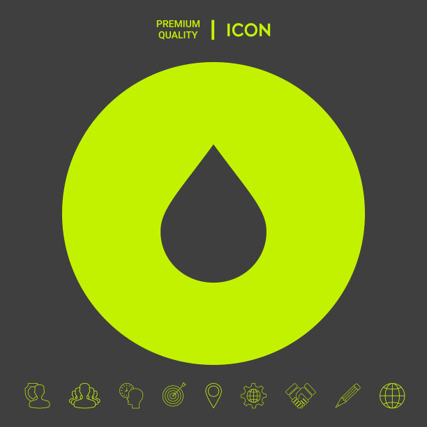 为您的设计放下符号图标图形元素图片下载