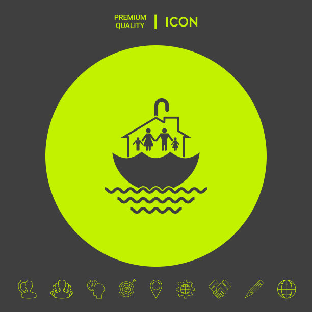 家庭家居安全图标图形元素图片下载