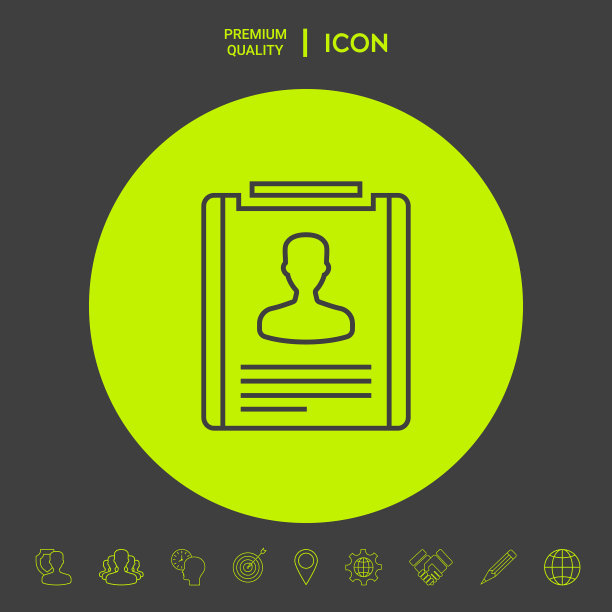 简历线图标图形元素为您的设计图片下载