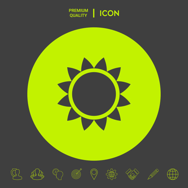 太阳图标符号图形元素为您的设计图片下载