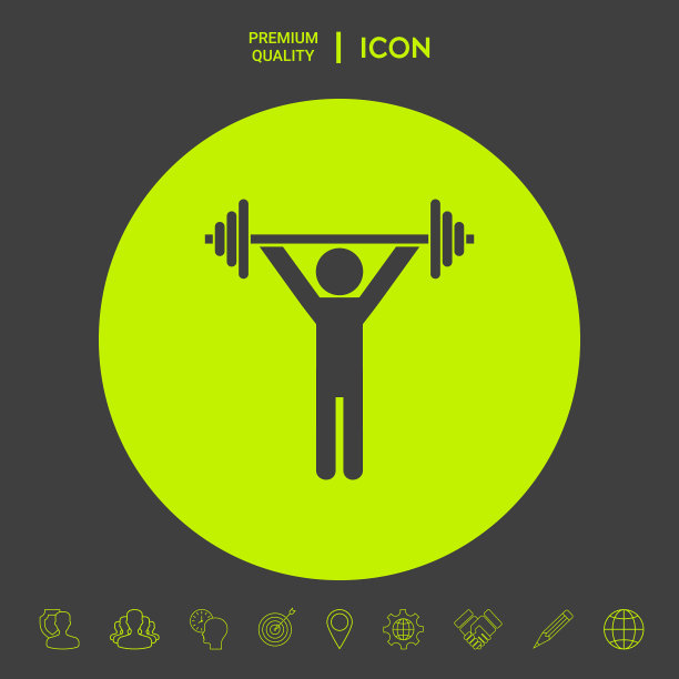 举重哑铃训练图标图示图片下载