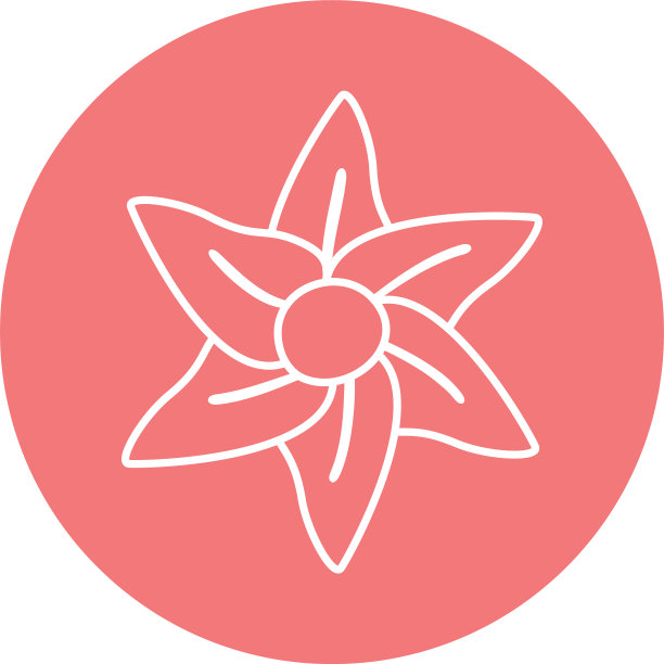 花内粉红圆线块样式图标图片下载