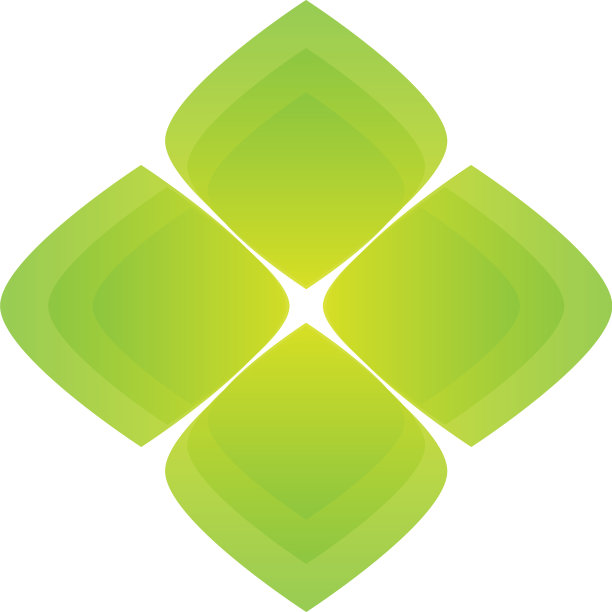 四颗绿色钻石形成模板图片下载