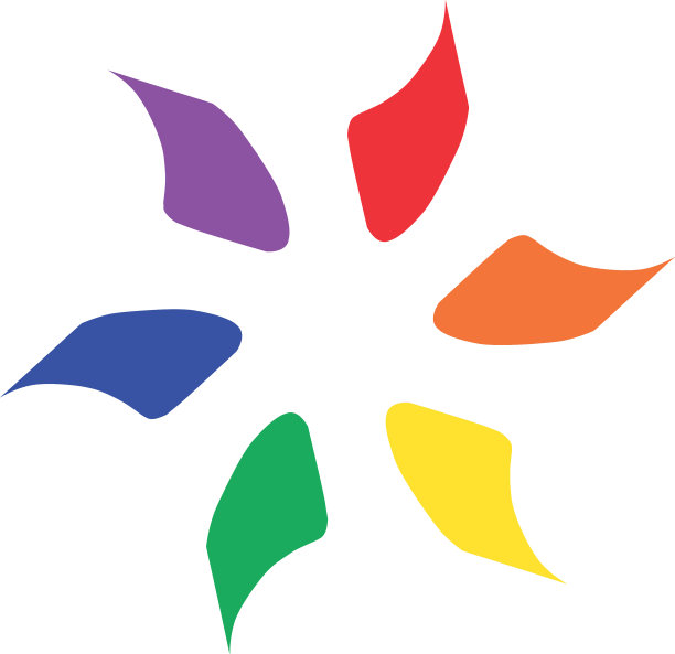 创新花卉色彩抽象标志设计图片下载