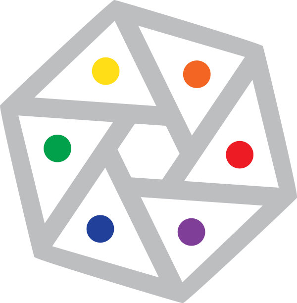 创新花卉色彩抽象标志设计图片下载