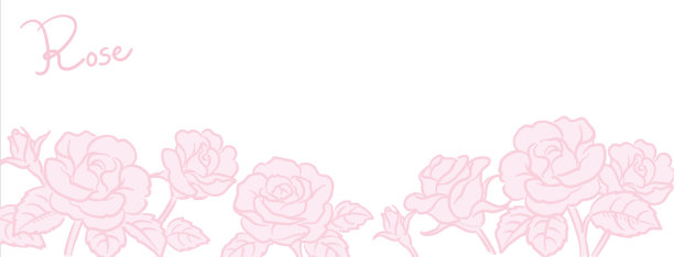带有玫瑰花的横幅或背景。矢量插图。图片下载