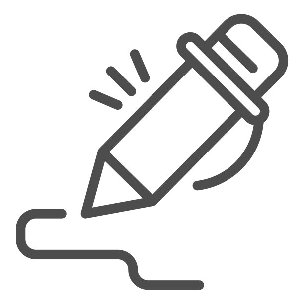钢笔线条图标铅笔签名笔画艺术图片下载