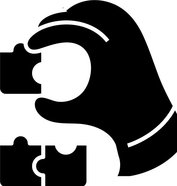 商业拼图黑色图标概念图片下载