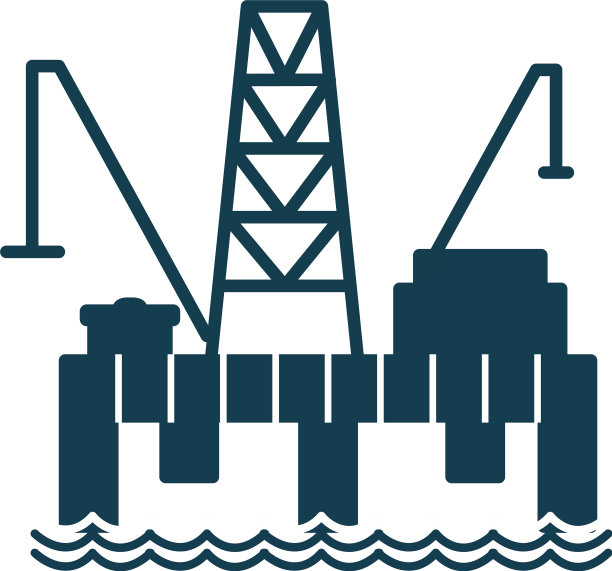 孤立的油塔剪影风格图标图片下载