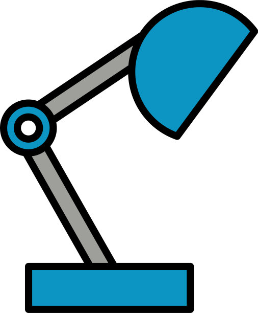 办公室灯线条风格图标图片下载