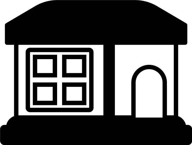 白色背景上的房屋建筑图片下载