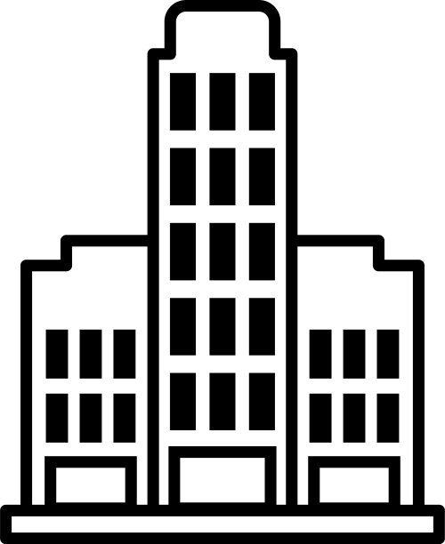 大厦上有商务公寓和办公楼图片下载