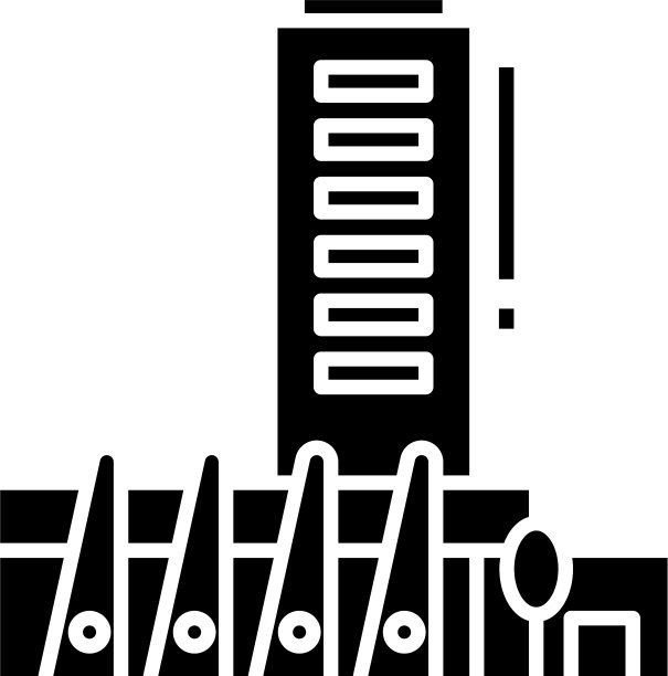 建筑物黑色图标概念图片下载