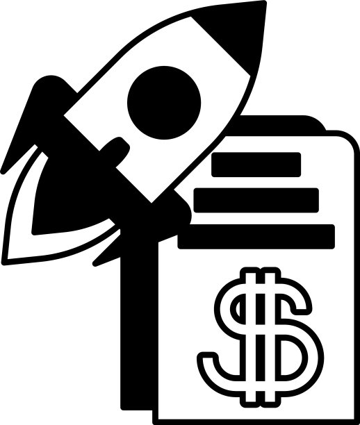 白色背景上的火箭图片下载