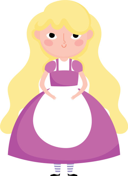 可爱的小女孩公主卡通人物图片下载