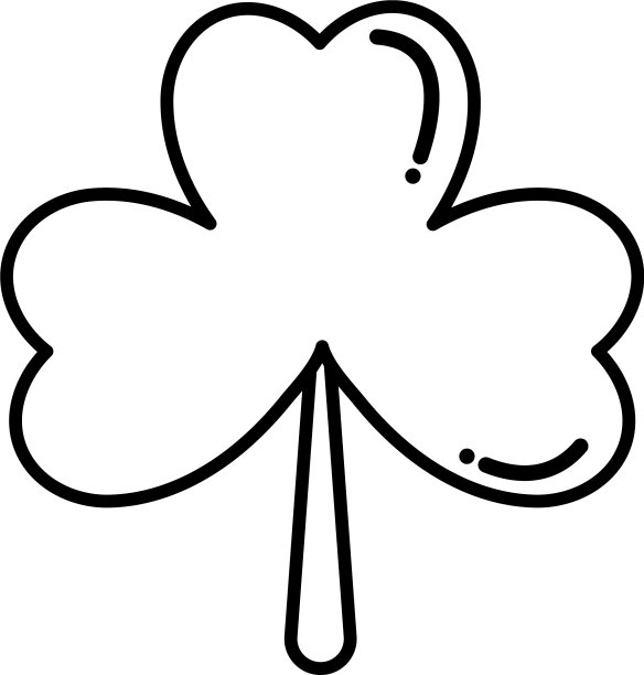 三叶草平坦样式图标图片下载