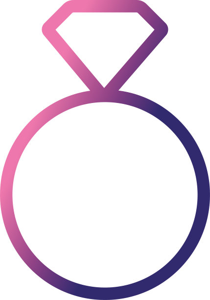 戒指与钻石梯度风格的图标图片下载