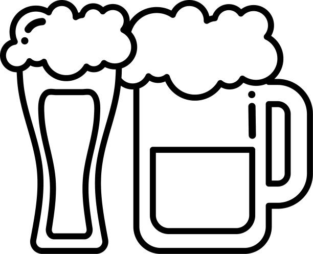 马克杯啤酒平风格图标图片下载