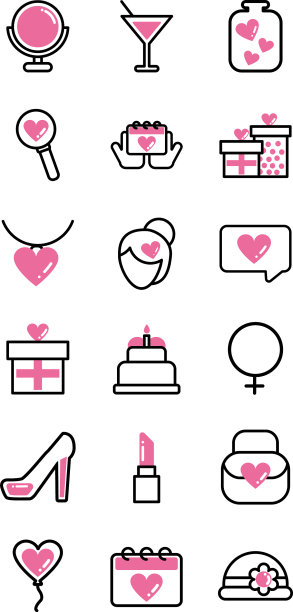 设置图标女装日线风格和颜色图片下载