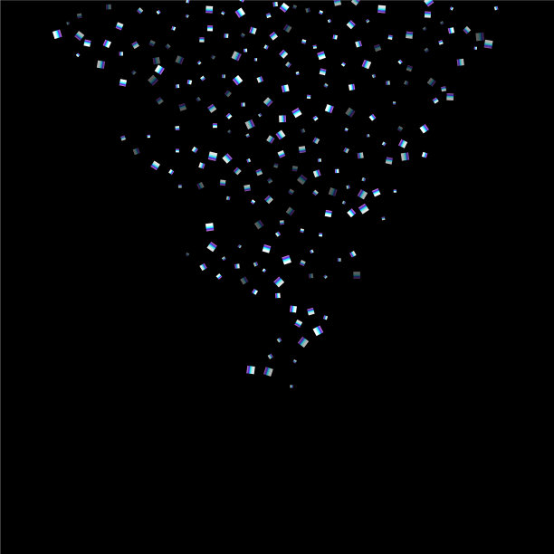 彩虹般闪亮的长方形五彩纸屑图片下载